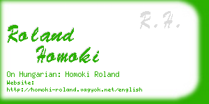 roland homoki business card